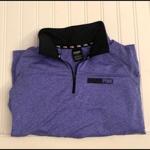 VS Pink PURPLE QUARTER ZIP FROM PINK